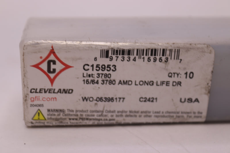 Cleveland Cobalt 135-Degree Jobber Length Drill Bit 15/64" C15953 10-Pack