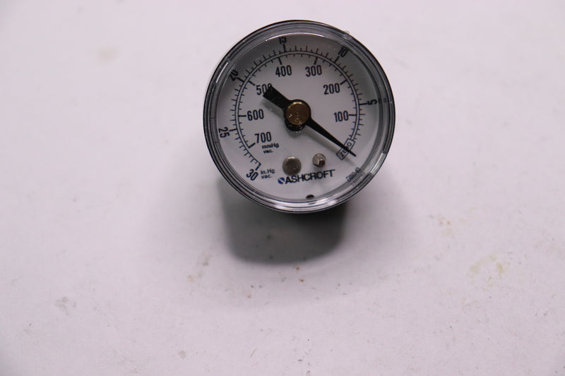Ashcroft 01B VAC-APP Pressure Gauge 1-1/2&quot; 15W1005PH