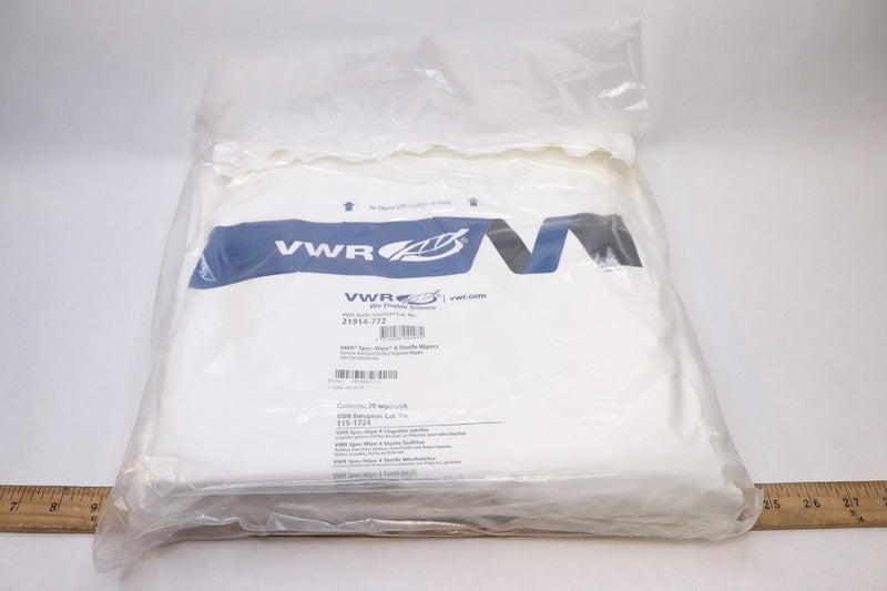 (20-Pk) VWR Spec-Wipe Gamma Sterilized Knitted Polyester Wipers 12" x 12"