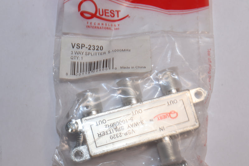 Quest Technology International Inc. 3 Way Splitter 5-1000MHZ  VSP-2320