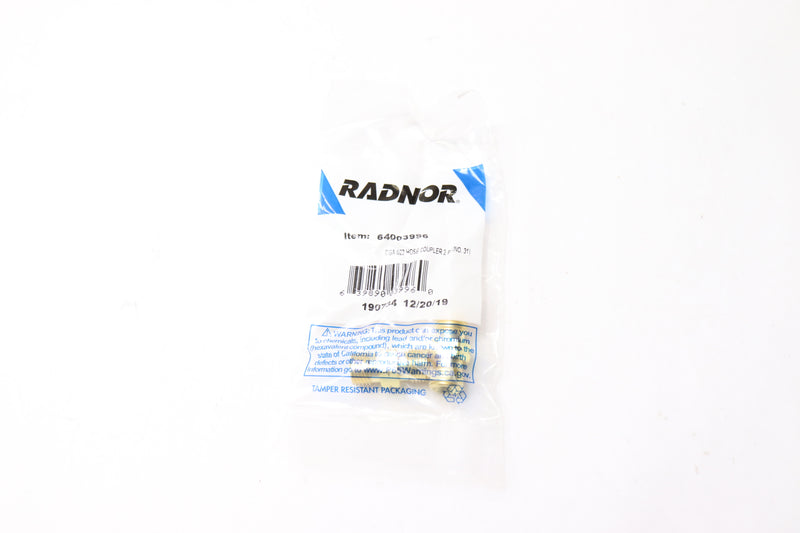 (2-Pk) Radnor Brass Fuel Gas/Oxygen Hose Coupler  9/16"- 18 B LH 64003996