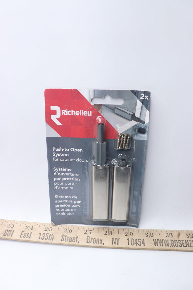 (2-Pk) Richelieu Door Damper Brushed Silver Zinc BP02108956
