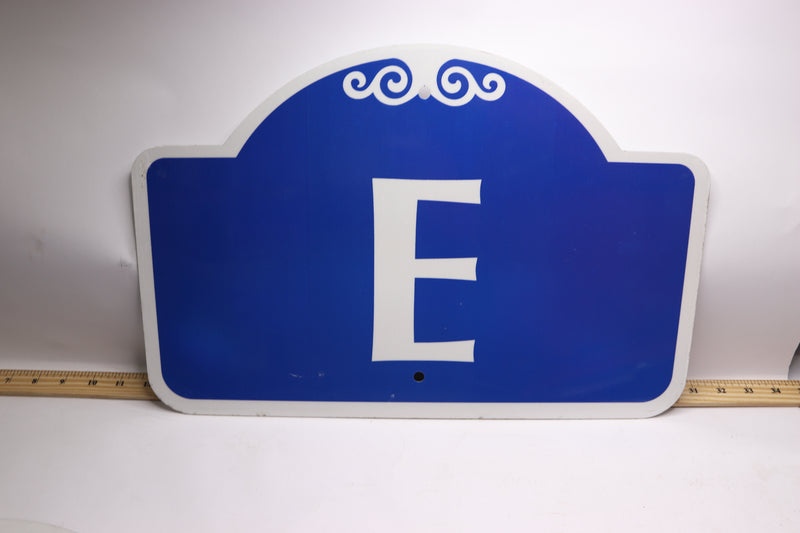 "E" Parking Sign 18" x 12"