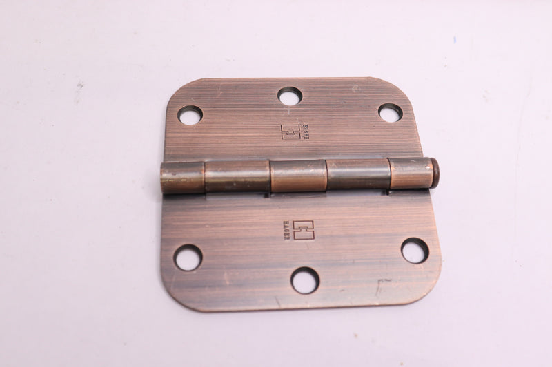 Hager Full Mortise Hinge with 5/8" Radius Corners Steel Matte Bronze 3-1/2"