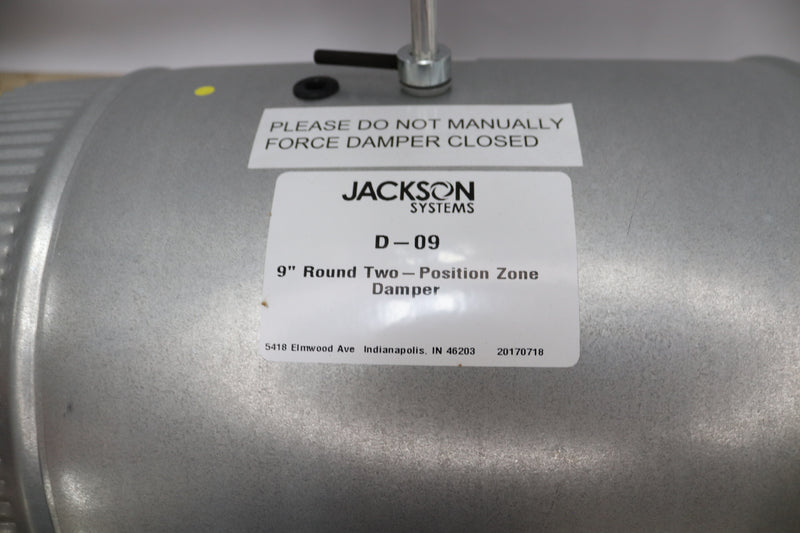 Jackson Systems Round Two Position Zone Damper 9" D-09