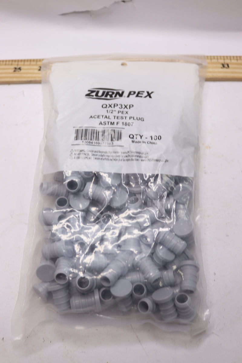 (100-Pk) Zurn QickSert CR Hot and Cold Water Systems Test Plug 1/2" x 63/100"
