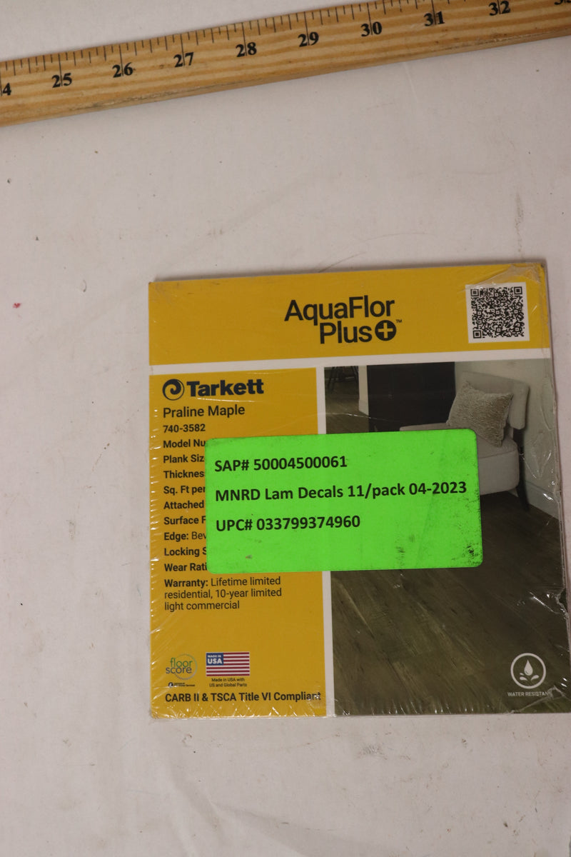 Aquaflor Plus Tarkett Laminate Flooring Praline Maple 6" x 6" 740-3532