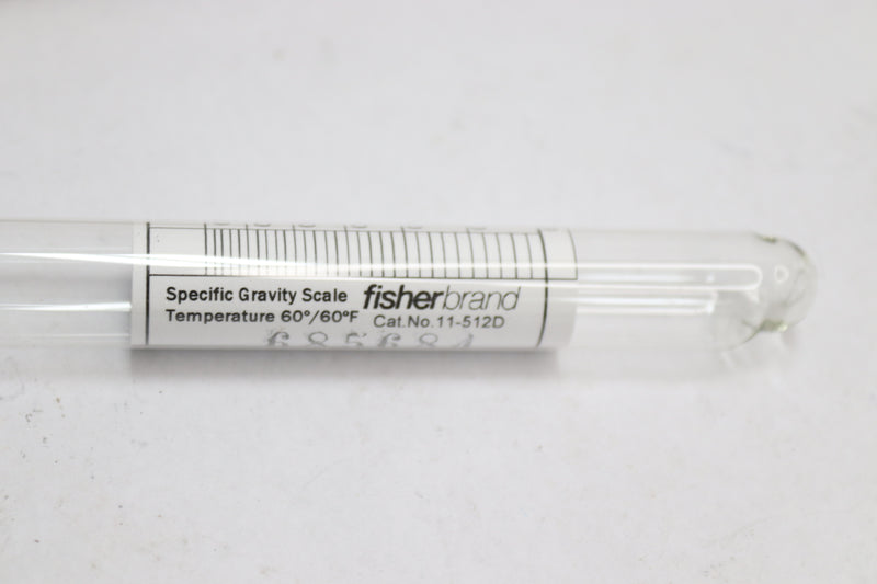 Fisher Specific Gravity Hydrometers Soda Lime Glass 165mm 11-512D