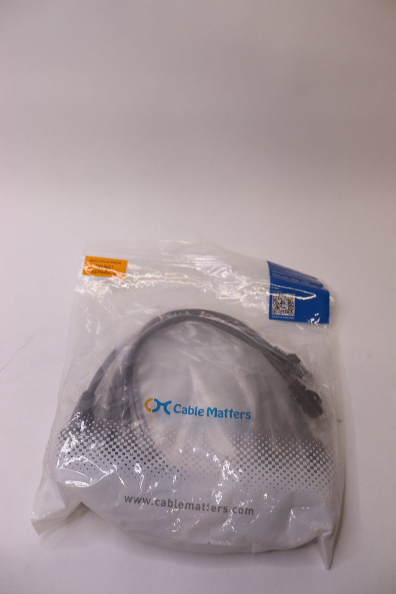 Cable Matters Snagless Ethernet Patch Cable Gray CAT6 160001-BLK-1X10