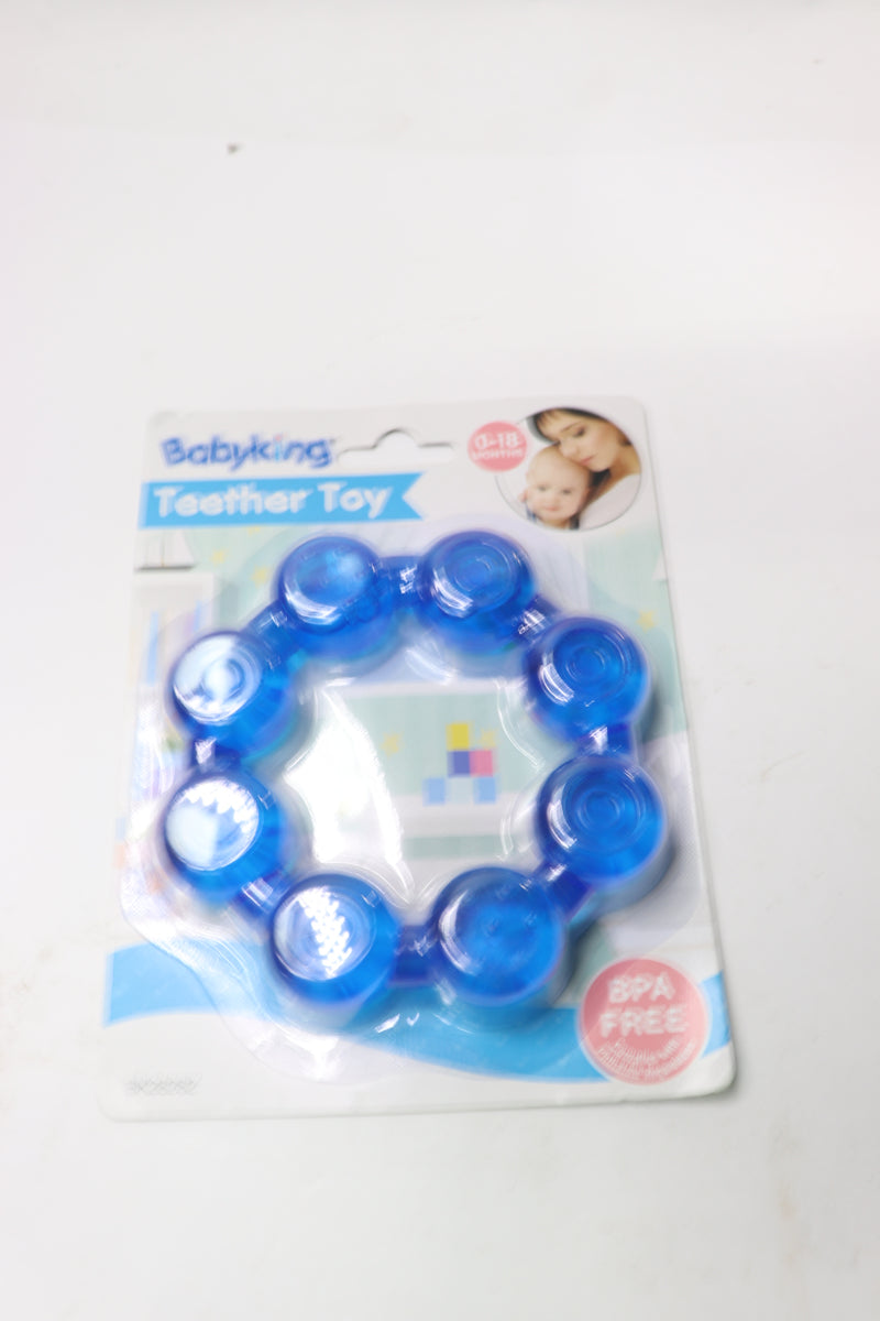 Baby King Teething Toy Ring Blue 0-18 Months