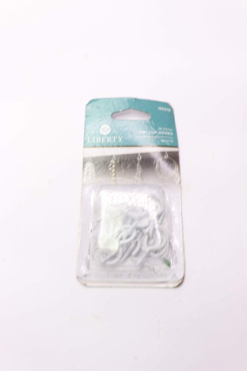 (36-Pk) Liberty Cup Hooks White 7/8" 160378