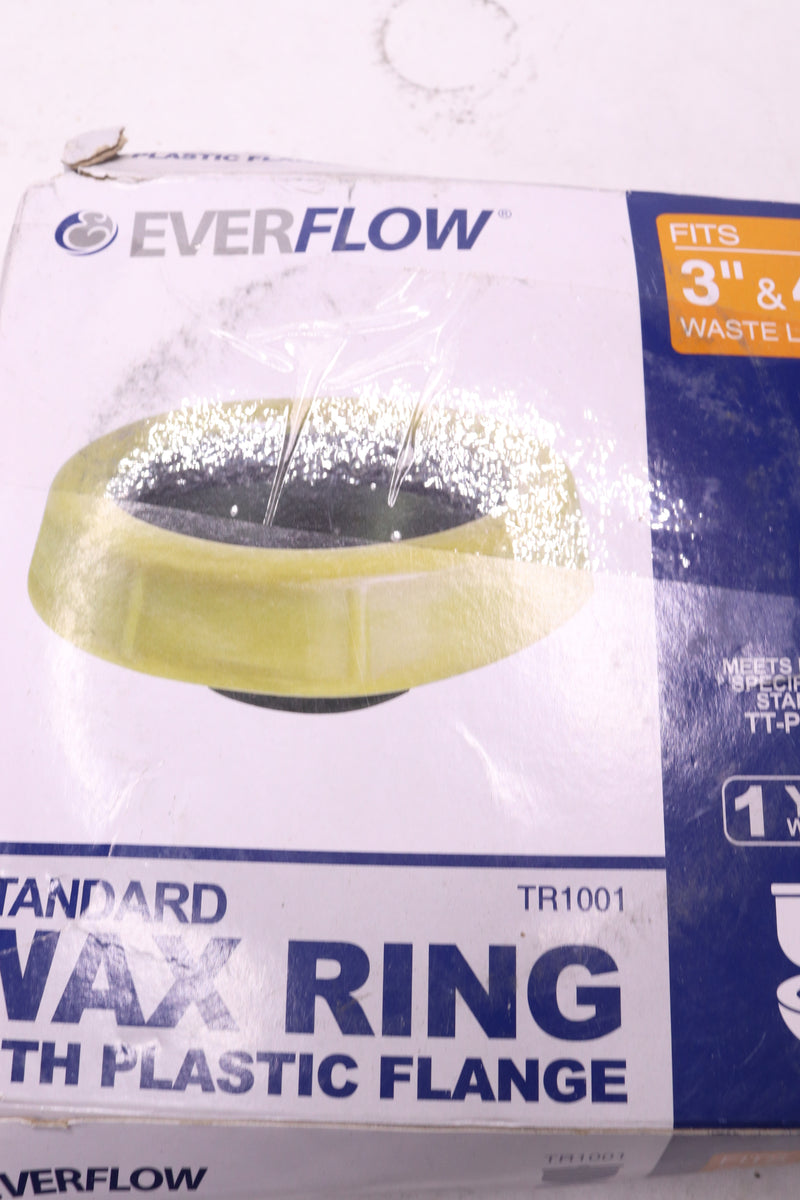 Everflow Wax Ring Gasket w/ Plastic Flange 3" & 4" Lines TR1001