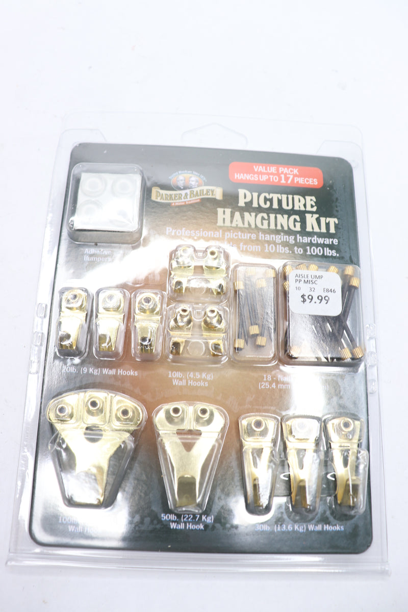 (17-Pk) Parker & Bailey Professional Picture Hanging Kit