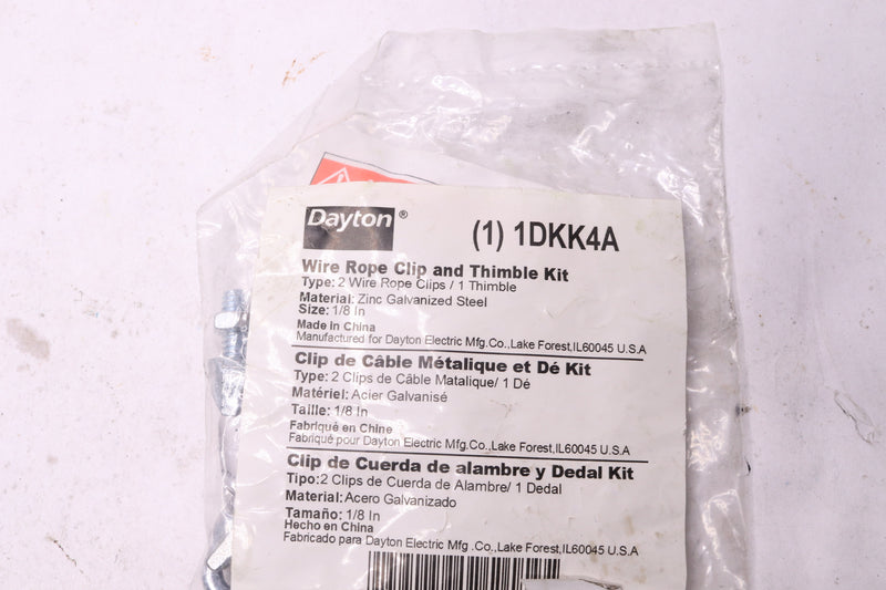 Dayton Wire Rope Clip and Thimble Kit 1DKK4A