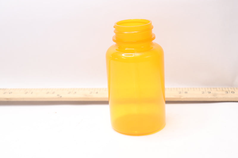 (325-Pk) Wide Mouth Round Bottles Plastic Orange 180ml B38RD180P