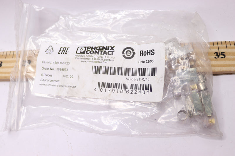 (5-Pk) Phoenix Contact Male Insert RJ45 8 Positions with IDC Connection System