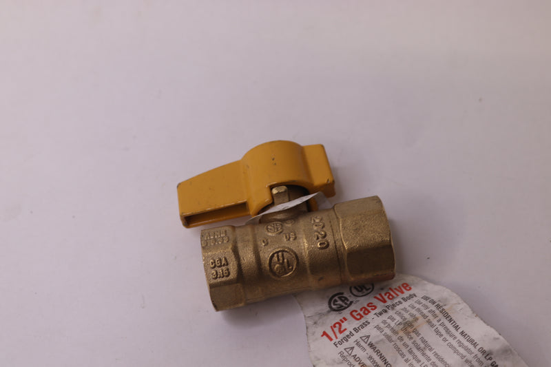 Mueller Quarter Turn Gas Ball Valve Brass 1/2" 110-223HC