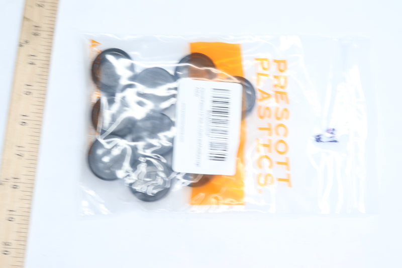 (10-Pk) Prescott Plastics Round Plug Insert Plastic Black 1.5"