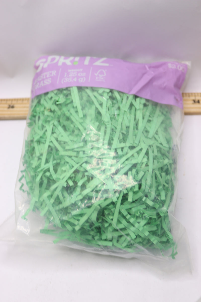 Spritz Grass Bags Green Paper Grass Holiday Easter Prop 1.25 oz