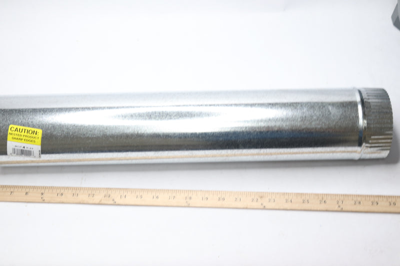 Master Flow Round Metal Duct Pipe 4" x 2' BCP4X24