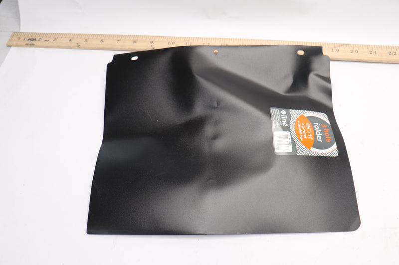 C-Line Two-Pocket Heavyweight Poly Portfolio Folder Black w/ 3-Hole Punch 33930