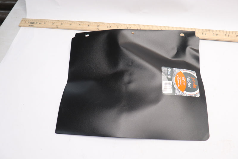 C-Line Two-Pocket Heavyweight Poly Portfolio Folder Black w/ 3-Hole Punch 33930