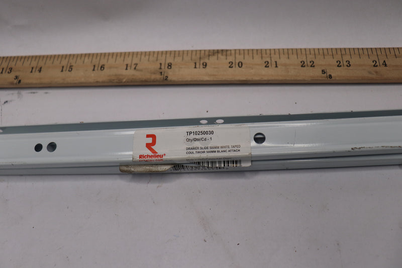 (2-Pk) Richelieu Drawer Slide White Metal 20" TP10250030