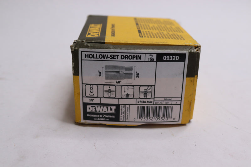 (100-Pk) DeWalt Internally Threaded Expansion Anchor 09320-PWR