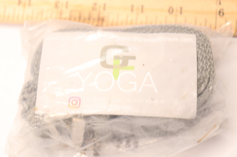 GF Yoga Strap Friction-Less Easy-Feed Buckle Grey Cotton Polyester Blend 8 ft.