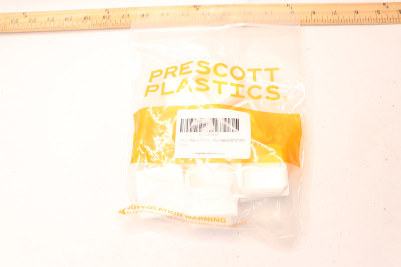 (10-Pk) Prescott Plastics Square Plastic Plug Insert End Cap White 2"