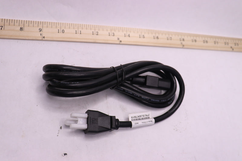 Longwell AC Power Cord for Desktop/Monitor 10A 120/240V 18AWG Black 3/18" x 6 ft