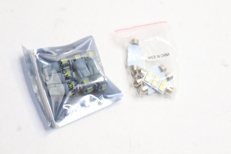 (11-Pk) Partsam Interior LED Light Package Kit White