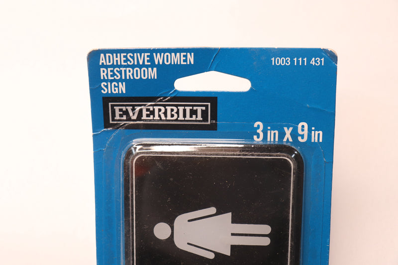 Everbilt Women's Restroom Sign Plastic 3" x 9" 1003111431