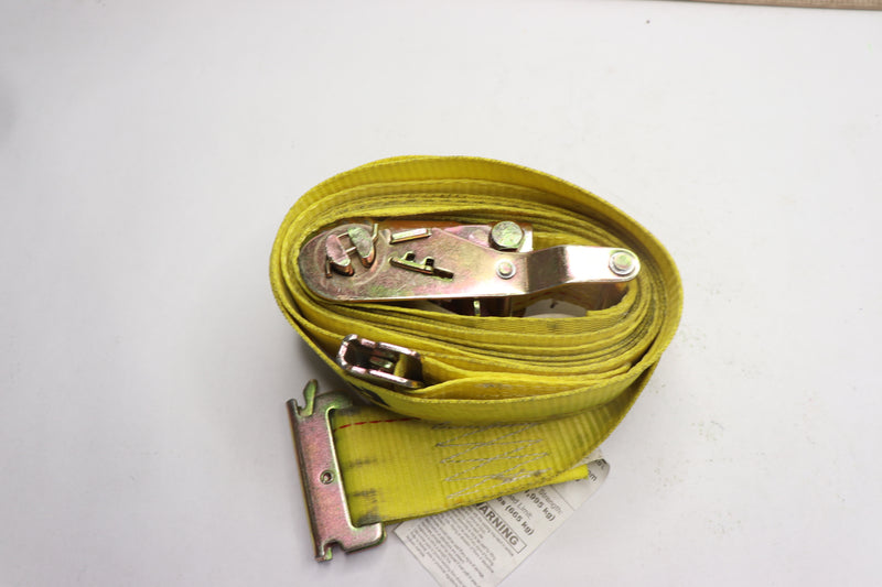 US Cargo Control E Track Ratchet Strap Yellow 2" x 12ft 5312SEF-Y