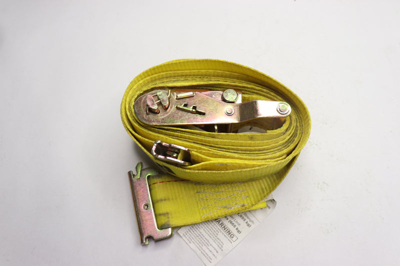 US Cargo Control E Track Ratchet Strap Yellow 2" x 12ft 5312SEF-Y