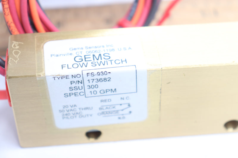 Gems Flow Switch Sensor Brass 173682