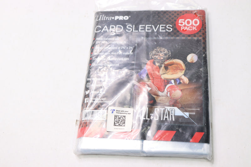 (500-Pk) Ultra Pro Card Soft Sleeves 2-5/8" x 3-5/8" 83647
