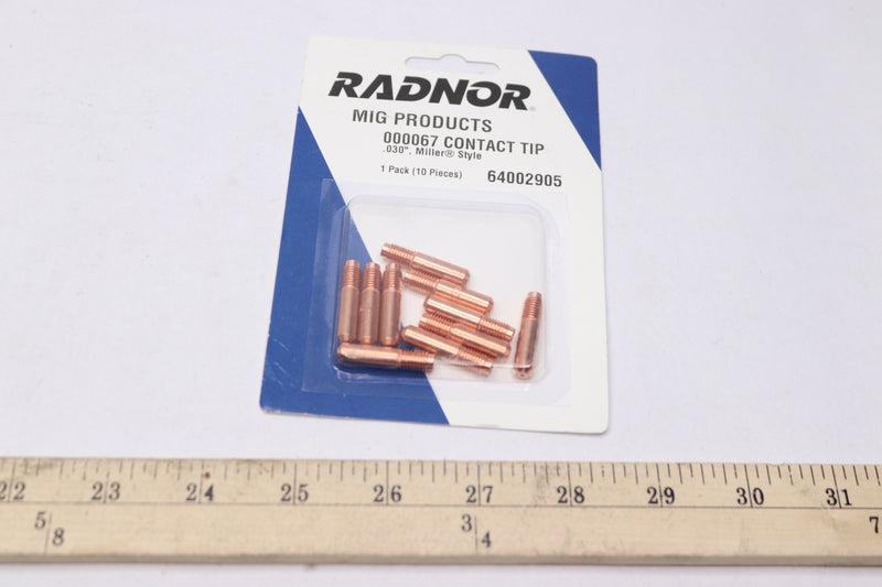 (10-Pk) Radnor 14 Series Contact Tip .045" x 1.5" x 0.054" Bore 64002673
