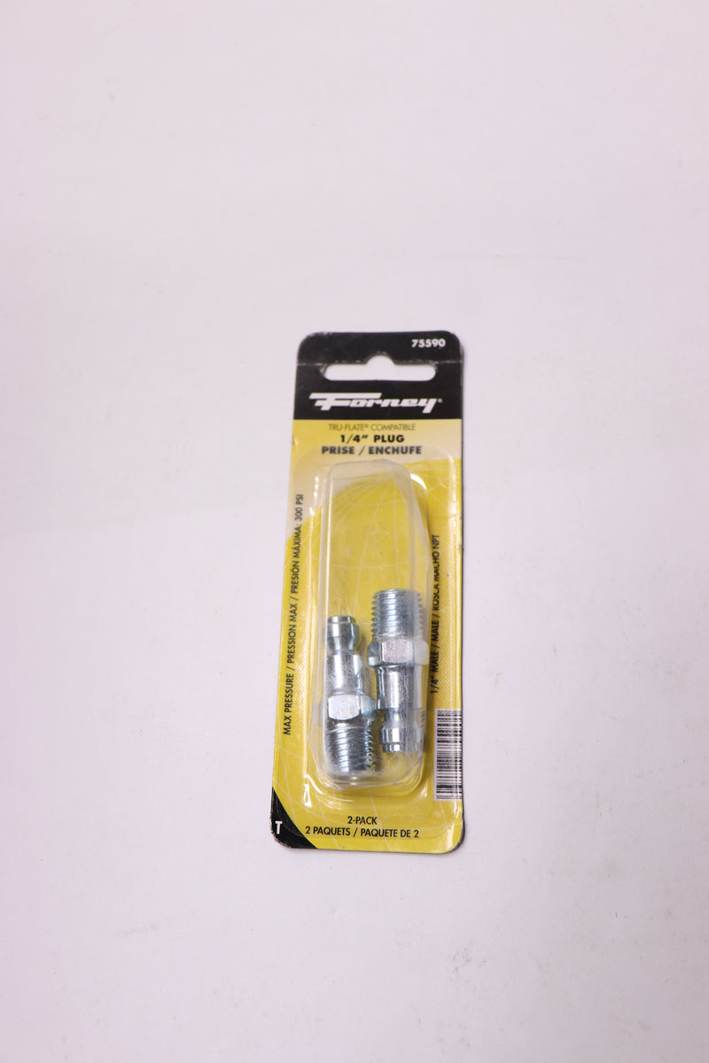 (2-Pk) Forney Tru-Flate Compatible Plug 1/4" MNPT 75590