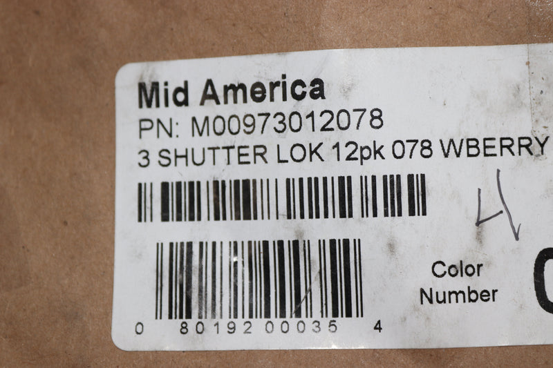 (12-Pk) Mid America Vinyl Shutter-Lok Wineberry M00973012078