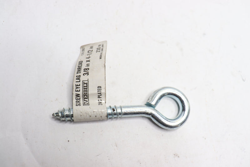 Everbilt Lag Thread Screw Eye Bolt Zinc-Plated 3/8" x 4-1/2" 120292