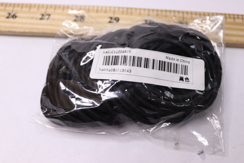 (38-Pk) Shein Elastic Rubber Bands Polyester Black 1.6" HAIRHA181019643