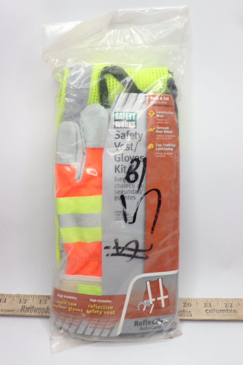 Safety Works Vest & Gloves Combination Kit 10123584