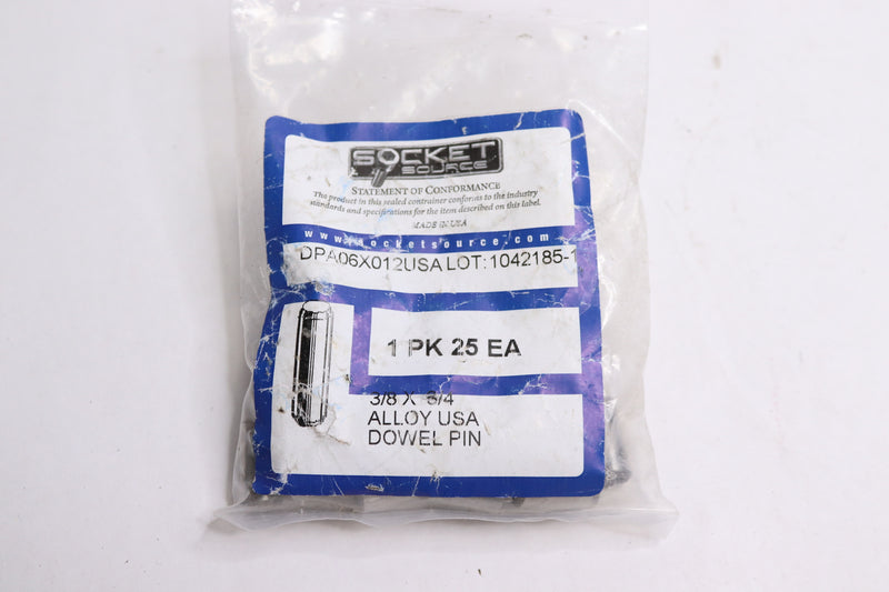 (25-Pk) Socket Source Dowel Pin 3/8" x 3/4" 1042185-1