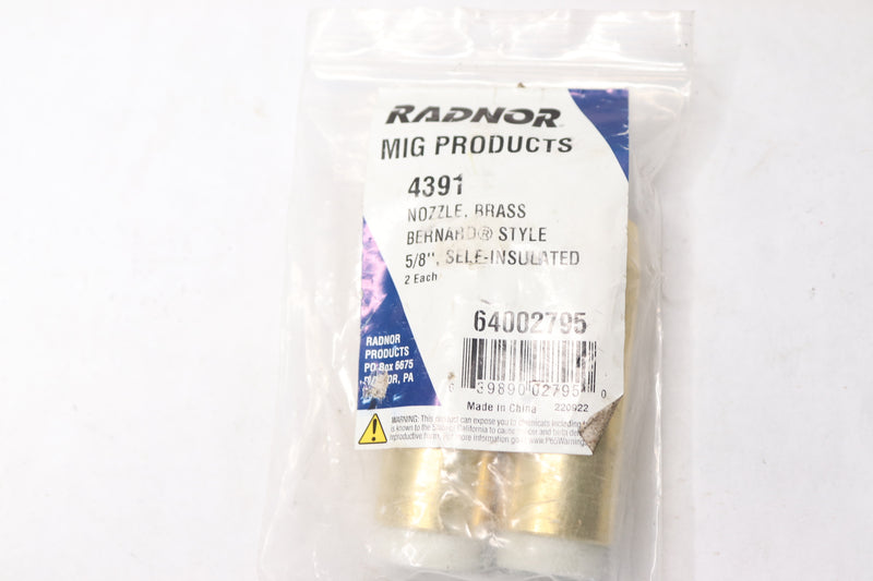 (2-Pk) Radnor Elliptical Series Nozzle 7400 0.625 Bore 64002795