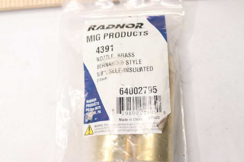 (2-Pk) Radnor Elliptical Series Nozzle 7400 0.625 Bore 64002795