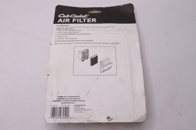 Cub Cadet Air Filter 490-200-C065