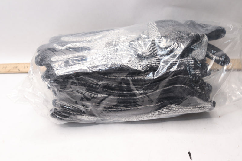 (6-Pairs) Acktra Ultra-Thin Safety Work Gloves Black Polyurethane Large WG012