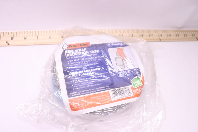 Frost King Pipe Insulation Wrap Foam and Foil 1/8" x 2" 15' FV15H