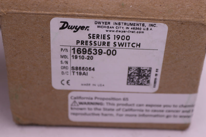 Dwyer Differential Pressure Switch 169539-00